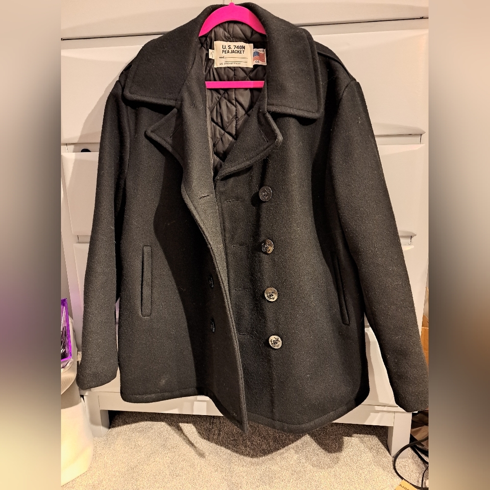 Vintage U.S. 740N Peacoat by Schott NYC Size 44